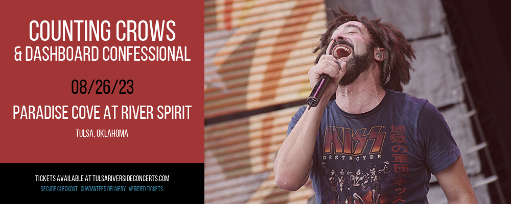 Counting Crows & Dashboard Confessional at Cove At River Spirit tickets Counting Crows & Dashboard Confessional at Cove At River Spirit